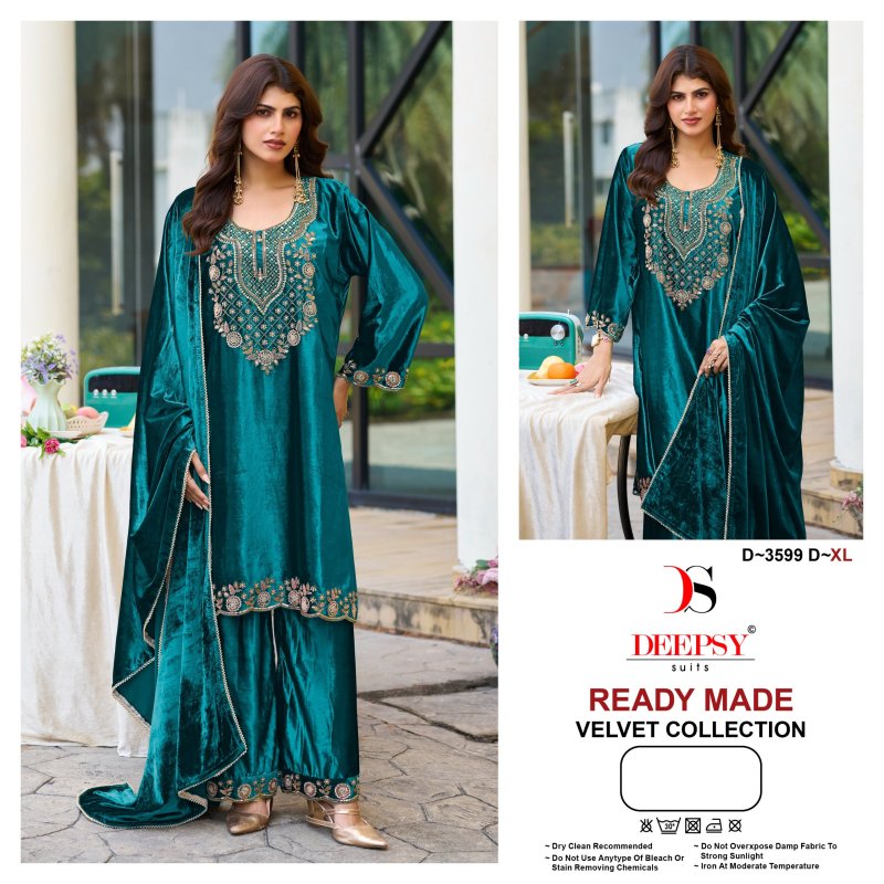 D 3599 A To D Deepsy Ice Velvet Pakistani Salwar Suits